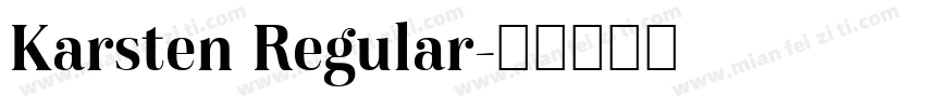 Karsten Regular字体转换